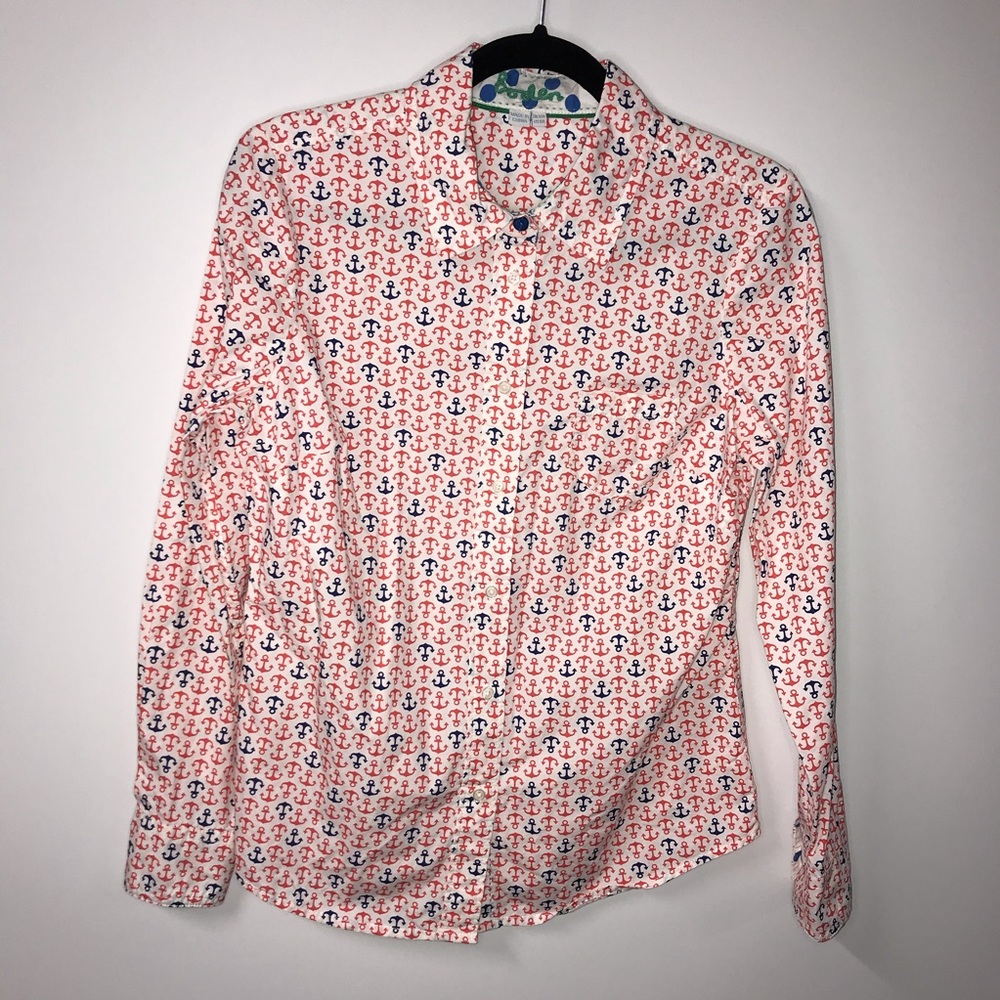 Boden Classic Shirt Anchor Print